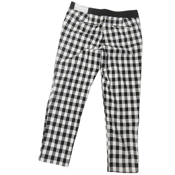 Liz Claiborne Emma Slim Leg Ankle Pants – Black Gingham – Size 8 - Picture 3 of 7